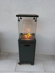 ALDOTRADE terasový plynový ohrievač BISTRO 136cm čierny