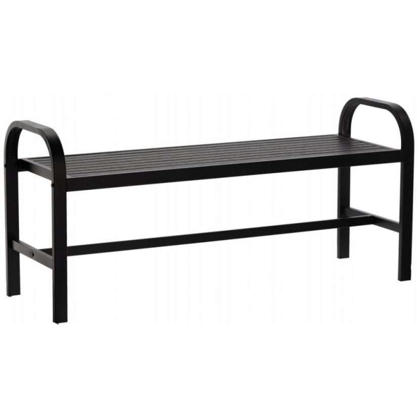 Záhradná lavica GARDINEO čierna, 126x42x55cm