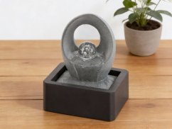 Záhradná fontána kvapka vody 21x18,3x27 cm s LED