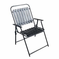 Záhradná stolička čierna 63x55x90 cm, skladacia