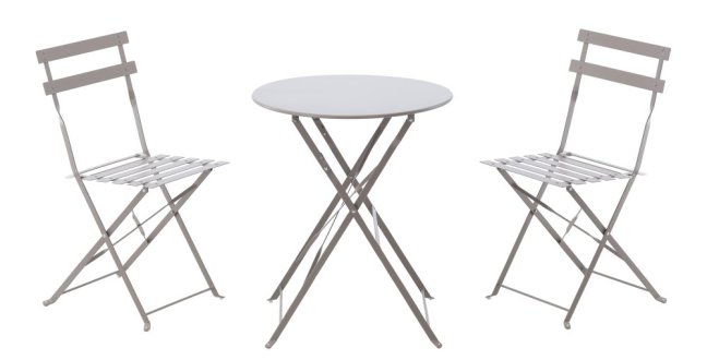 Skladacie bistro set Bea sivý