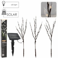 48 Solárna lampa 3 vetvy, 60 LED, teplá biela, 60 cm