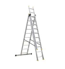 ALDOTRADE Rebrík trojdielný hliníkový PROFI 3x10