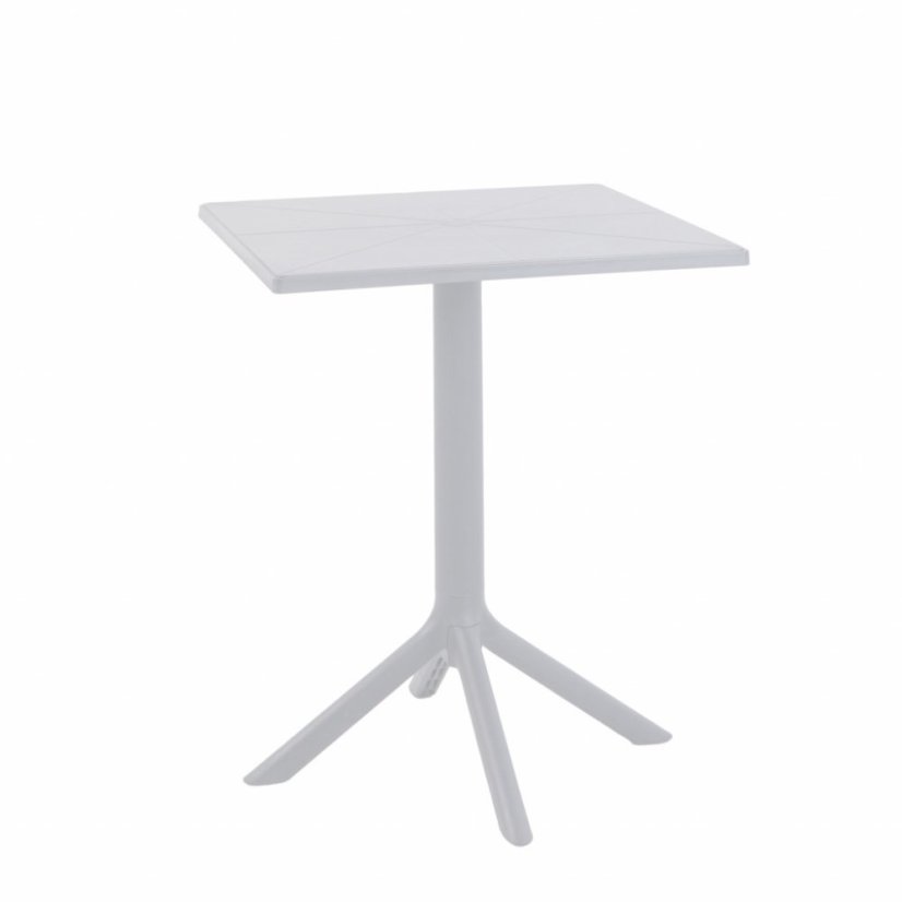 Záhradný štvorcový stôl 60x60x77, 5 cm, biely