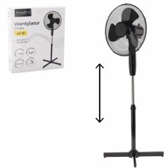 Stojanový ventilátor čierny 45W