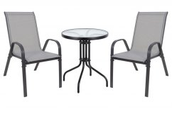 ALDOTRADE Záhradný balkónový set STELA sivý