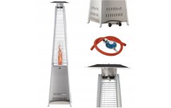 Plynový ohrievač na terasu Pyramída nerez