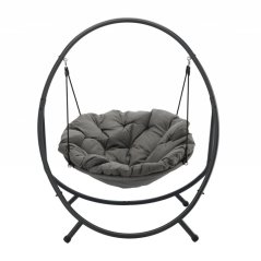 Závesné kreslo PATIO tmavo šedý 115,5 × 140 × 167,5 cm