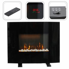 Nástenný/stojaci krb 61x13,5x48 cm, 1000/2000W