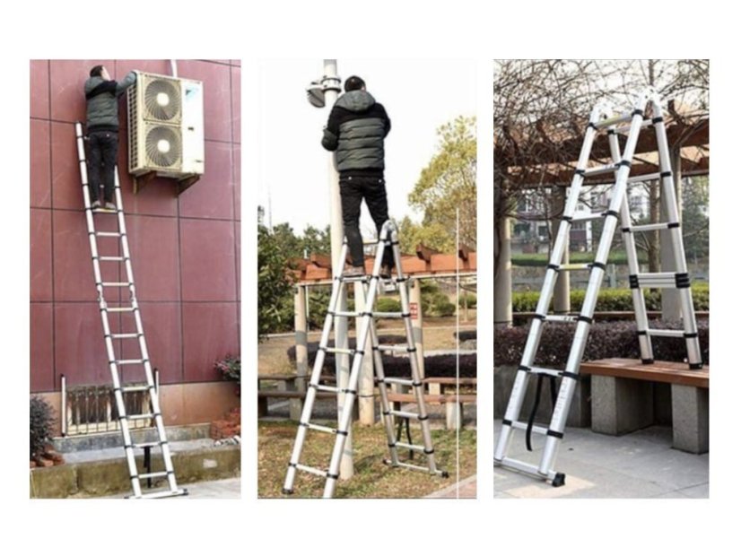 ALDOTRADE teleskopický rebrík hliníkový 2x6