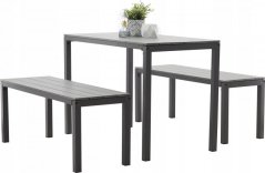 Set záhradného nábytku Garden sivý, 3 ks