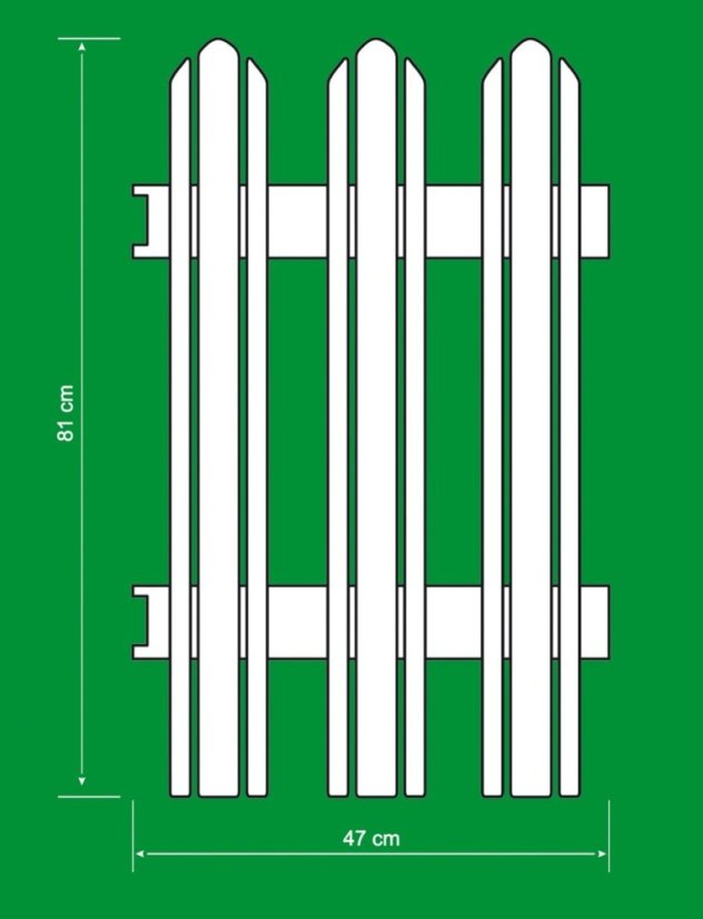 ALDOTRADE Záhradný plôtik Mega 4,7m - Názov varianty: Bielá
