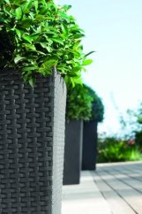 ALDOTRADE Kvetináč Rattan Planter S 23,6l antracit