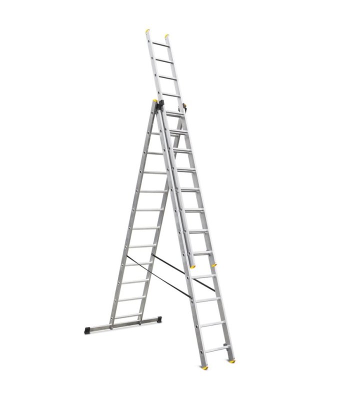 ALDOTRADE Rebrík trojdielný hliníkový PROFI 3x12
