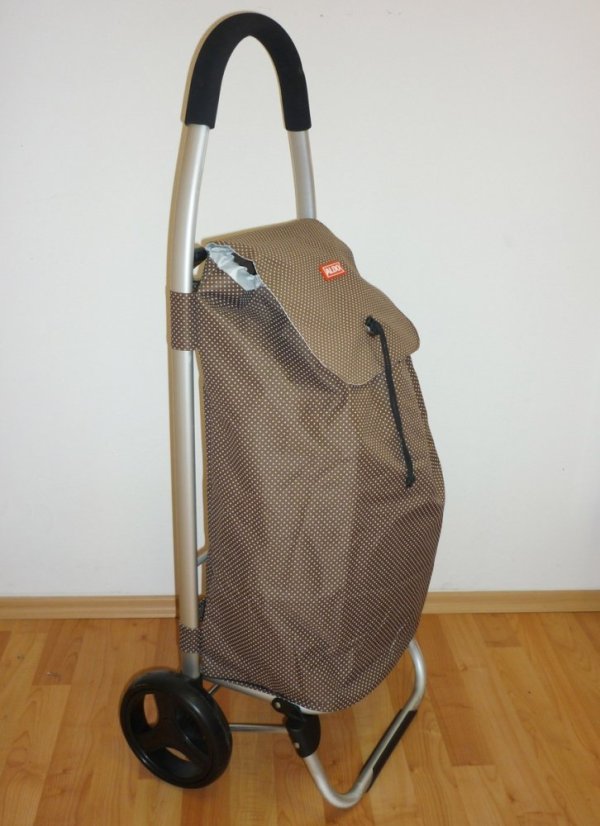 ALDOTRADE Nákupní taška na kolieskach PRAGA hnedá