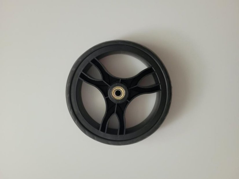 Náhradné koliesko k nákupnej taške priemer 17cm čierne s kovovým ložiskom