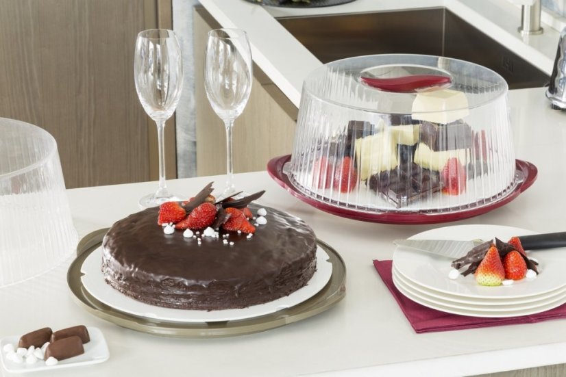 ALDOTRADE Dóza na tortu Portatorta 36,5x33x14,8cm - Názov varianty: Bordo