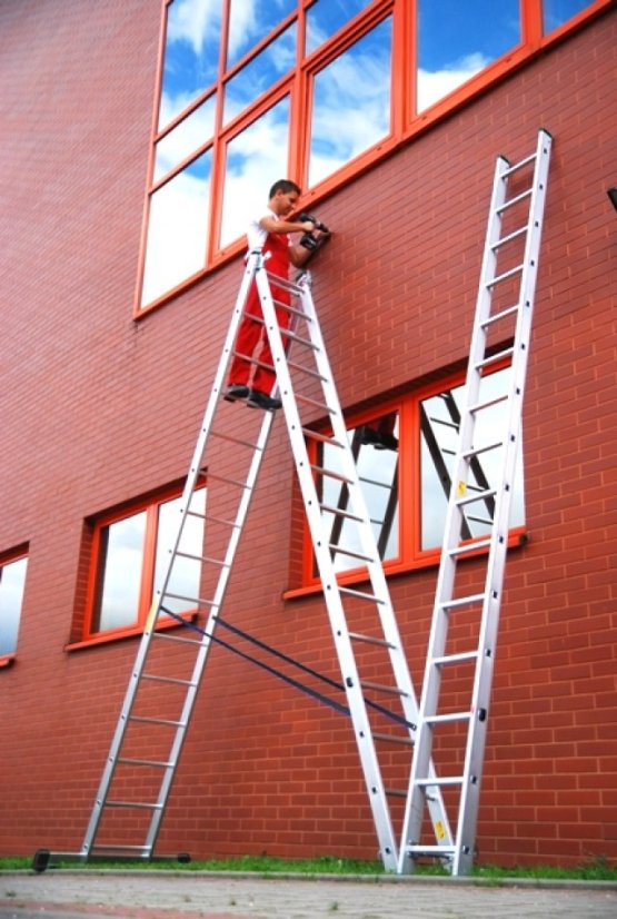 ALDOTRADE Rebrík trojdielný hliníkový PROFI 3x12