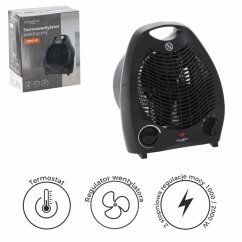 Ohrievač s ventilátorom BACKHOME čierne 2000W