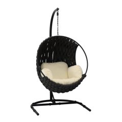 Závesné kreslo TABANI čierne