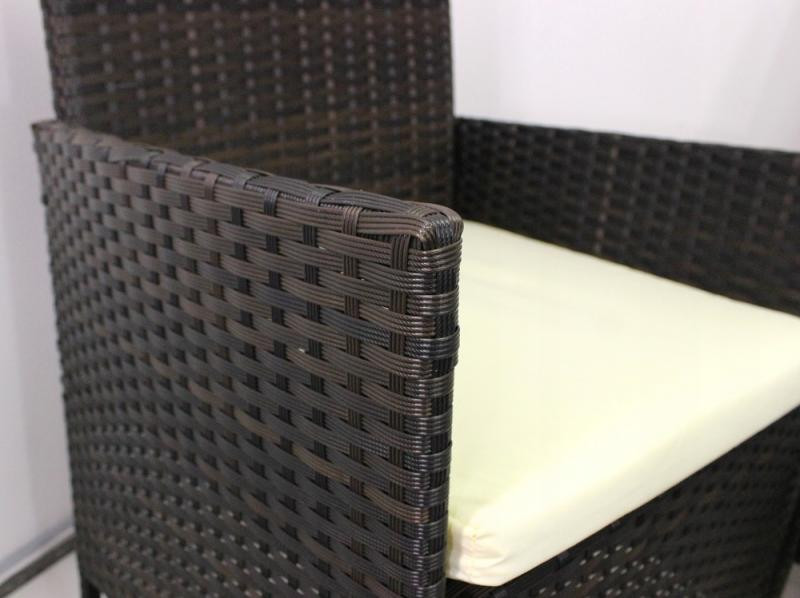 Záhradný set z ratanu GardenLine, HN + KREM podsedáky