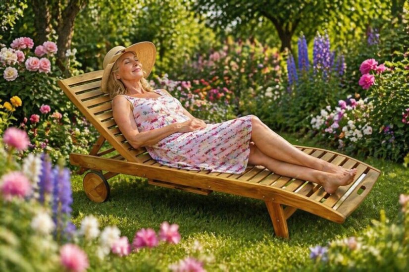 ALDOTRADE Drevené záhradné lehátko Relax drevo akácie
