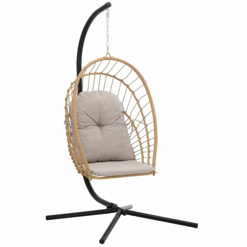 Skladacie závesné kreslo ERIS hnedé