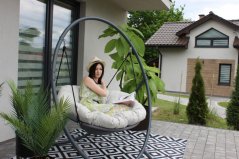 Závesné kreslo PATIO béžový 115,5 × 140 × 167,5 cm