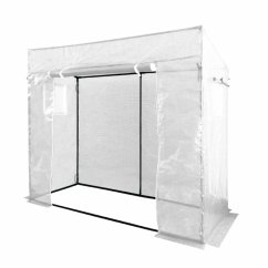ALDOTRADE Fóliovník na paradajky veľký 200x77x168/146 cm biela plachta