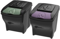 Kôš na triedený odpad Poker Office set 2x20l