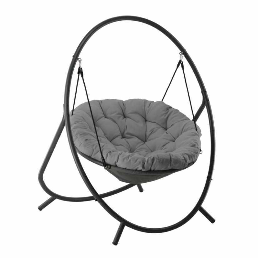 Závesné kreslo PATIO tmavo šedý 115,5 × 140 × 167,5 cm