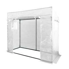 ALDOTRADE Fóliovník na paradajky veľký 200x77x168/146 cm biela plachta