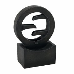 Záhradná fontána prsteň 34x16x47,8 cm s LED