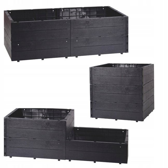 Vyvýšený záhon hnedý 6 dielov 61x21cm