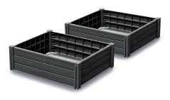 Vyvýšený záhon 2 ks BASE PLANT 75,6 cm - antracit