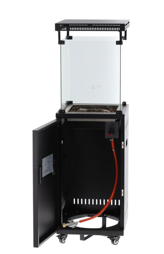 ALDOTRADE terasový plynový ohrievač BISTRO 136cm čierny