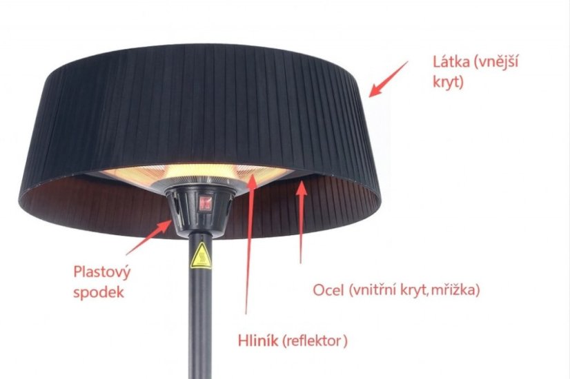 ALDOTRADE Elektrický infražiarič HAMAR čierny