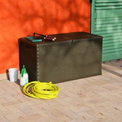ALDOTRADE záhradný úložný box RATTAN 420l antracit