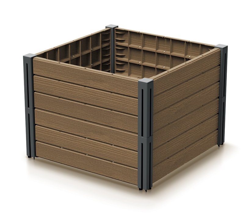 Vyvýšený záhon 2 ks BASE PLANT 61,8 cm - antracit