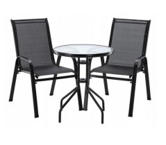 ALDOTRADE Záhradný balkónový set STELA čierny