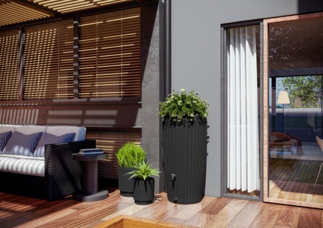 Sud na dažďovú vodu MIKA 240l antracit