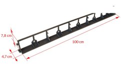 ALDOTRADE Neviditeľný plastový obrubník 4,5x8x100 cm