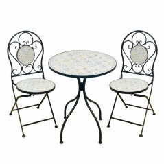 Záhradný nábytok Mozaika Louloudia, stôl + 2 stoličky