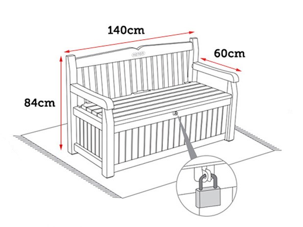 Lavica Eden Garden Bench 265l béžová/hnedá