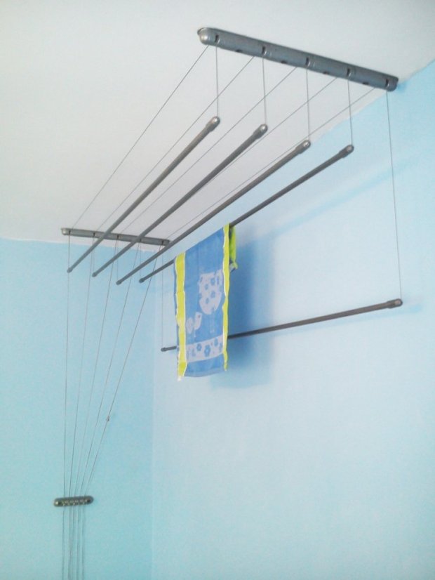 ALDOTRADE Stropný sušiak na bielizeň Ideal 6 tyčí 150 cm