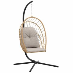 Skladacie závesné kreslo ERIS hnedé