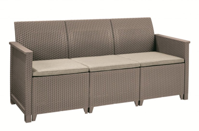 Keter záhradný set Elodie 3 cappuccino s úložným stolom