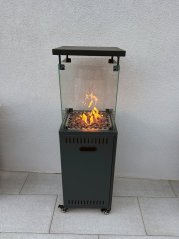 ALDOTRADE terasový plynový ohrievač BISTRO 136cm čierny