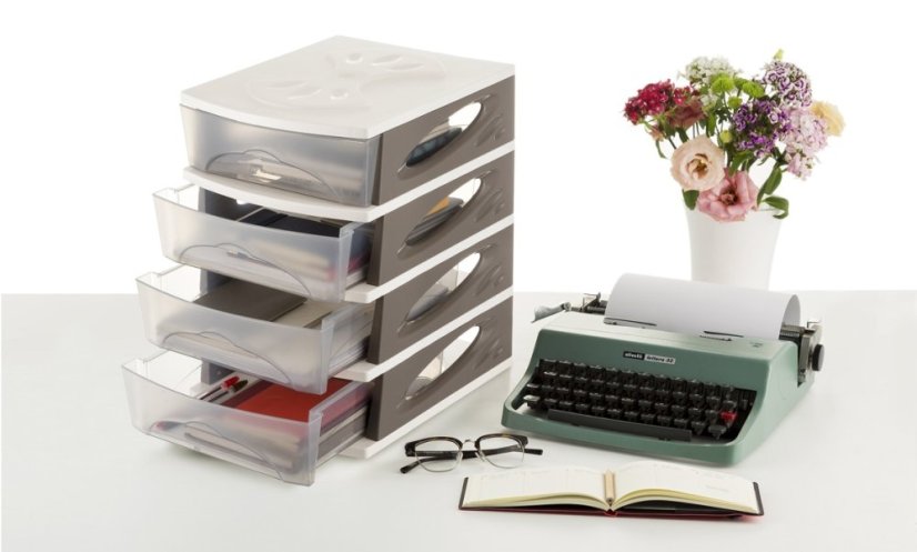 ALDOTRADE Kancelársky box Media 26x35x39cm - Názov varianty: Béžová