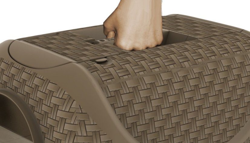 ALDOTRADE Krytá toaleta pre mačky Rattan 42x50,5x40cm - Názov varianty: Hnedá